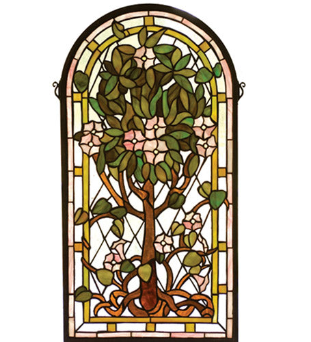 Meyda Tiffany Lighting 99049 Arched Tree Of Life Window Mirror Bronze / Dark