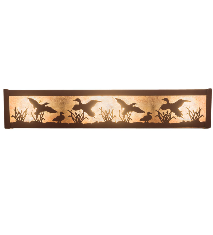 Meyda Tiffany Ducks In Flight 99069 Bath Vanity Light 24 in. wide - Rust