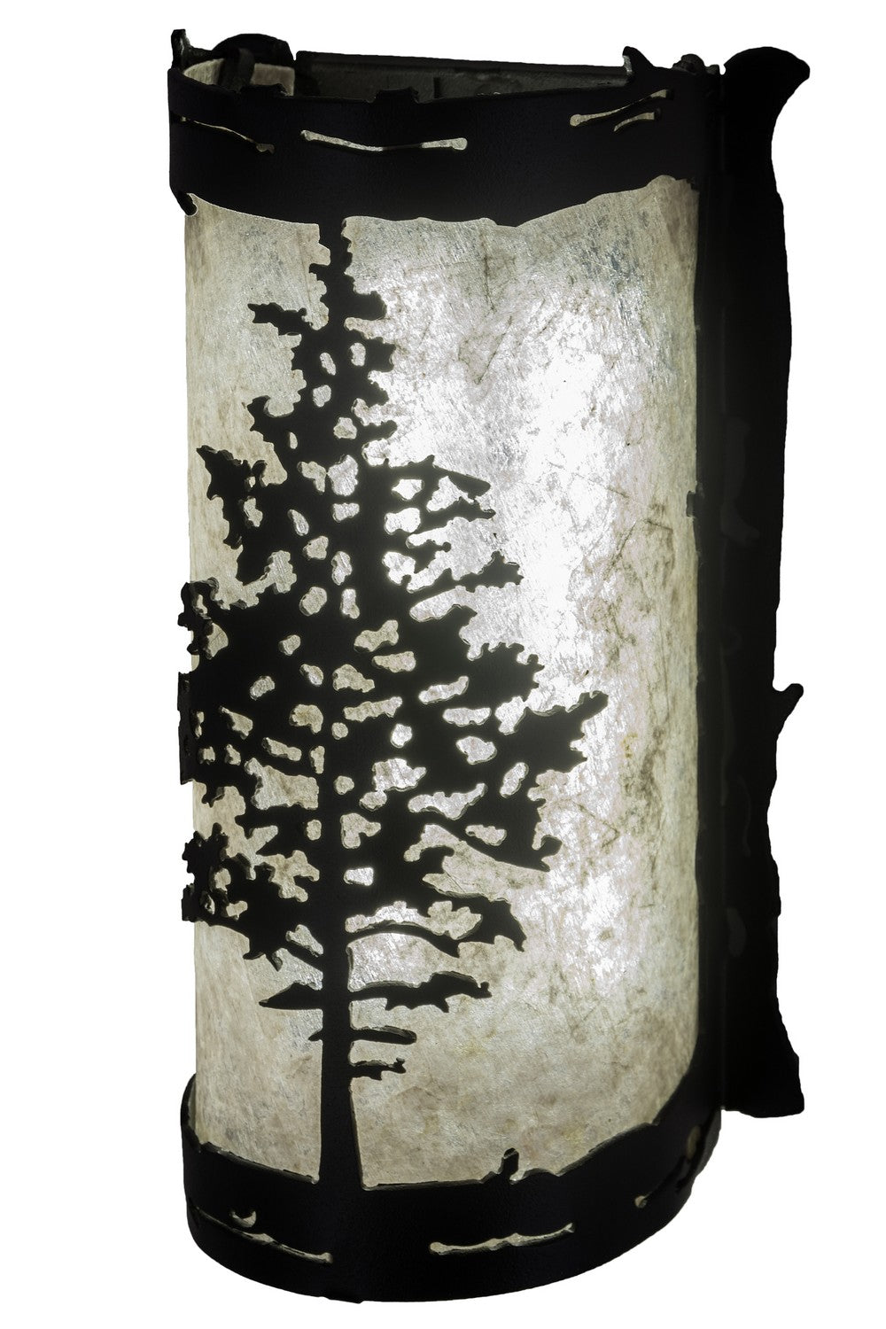 Meyda Tiffany Tamarack 99174 Wall Light - Textured Black/Silver Mica