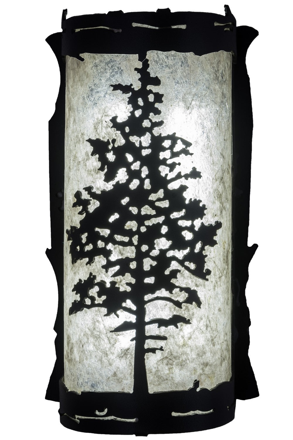 Meyda Tiffany Tamarack 99174 Wall Light - Textured Black/Silver Mica