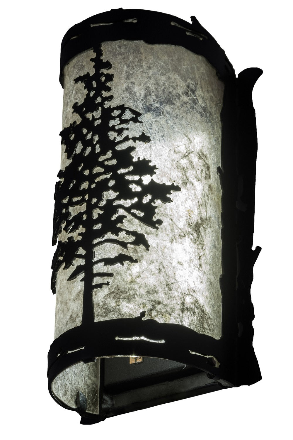 Meyda Tiffany Tamarack 99174 Wall Light - Textured Black/Silver Mica