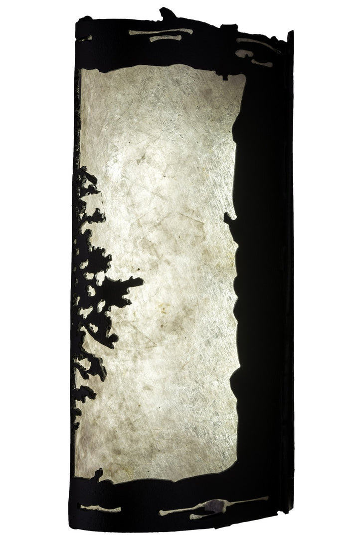 Meyda Tiffany Tamarack 99174 Wall Light - Textured Black/Silver Mica