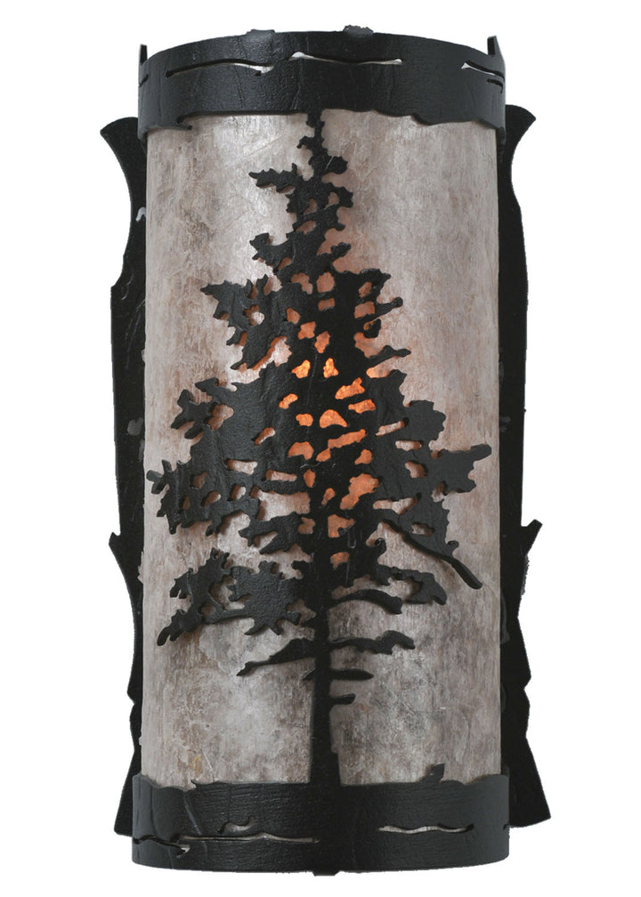 Meyda Tiffany Tamarack 99174 Wall Light - Textured Black/Silver Mica