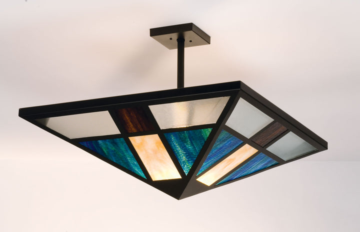 Meyda Tiffany Polaris 99209 Ceiling Light - Black/Glass