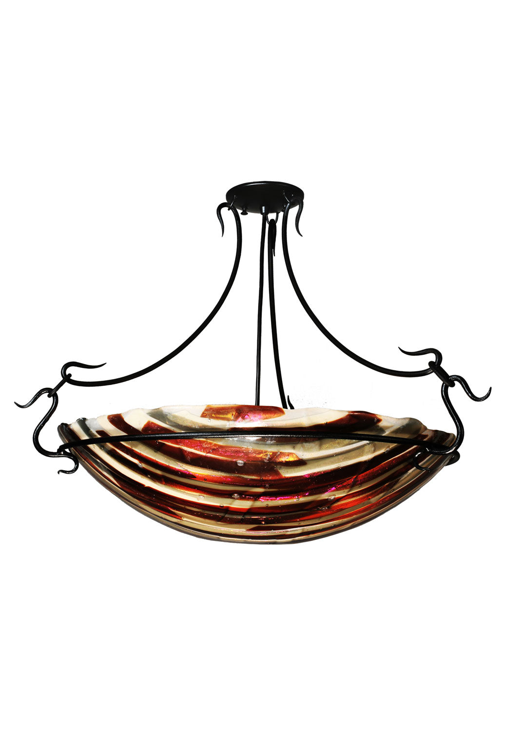 Meyda Tiffany Metro Fusion 99444 Ceiling Light - Amber/Beige/Smoke/Irid Clear