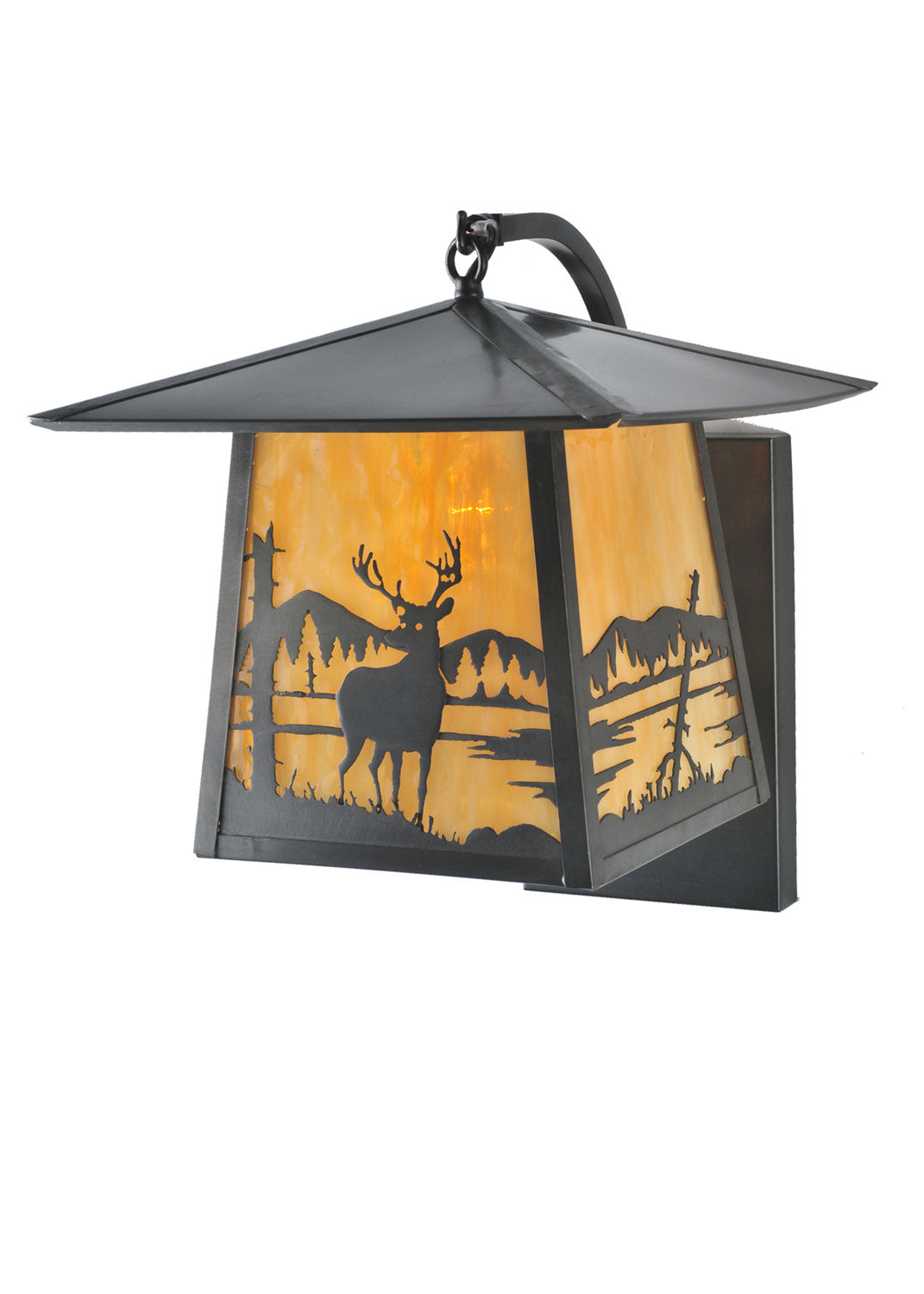 Meyda Tiffany Lighting 99454 Stillwater One Light Wall Sconce Outdoor Bronze / Dark