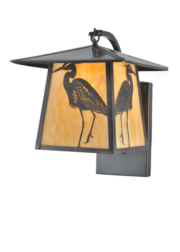 Meyda Tiffany Lighting 99456 Stillwater One Light Wall Sconce Outdoor Bronze / Dark