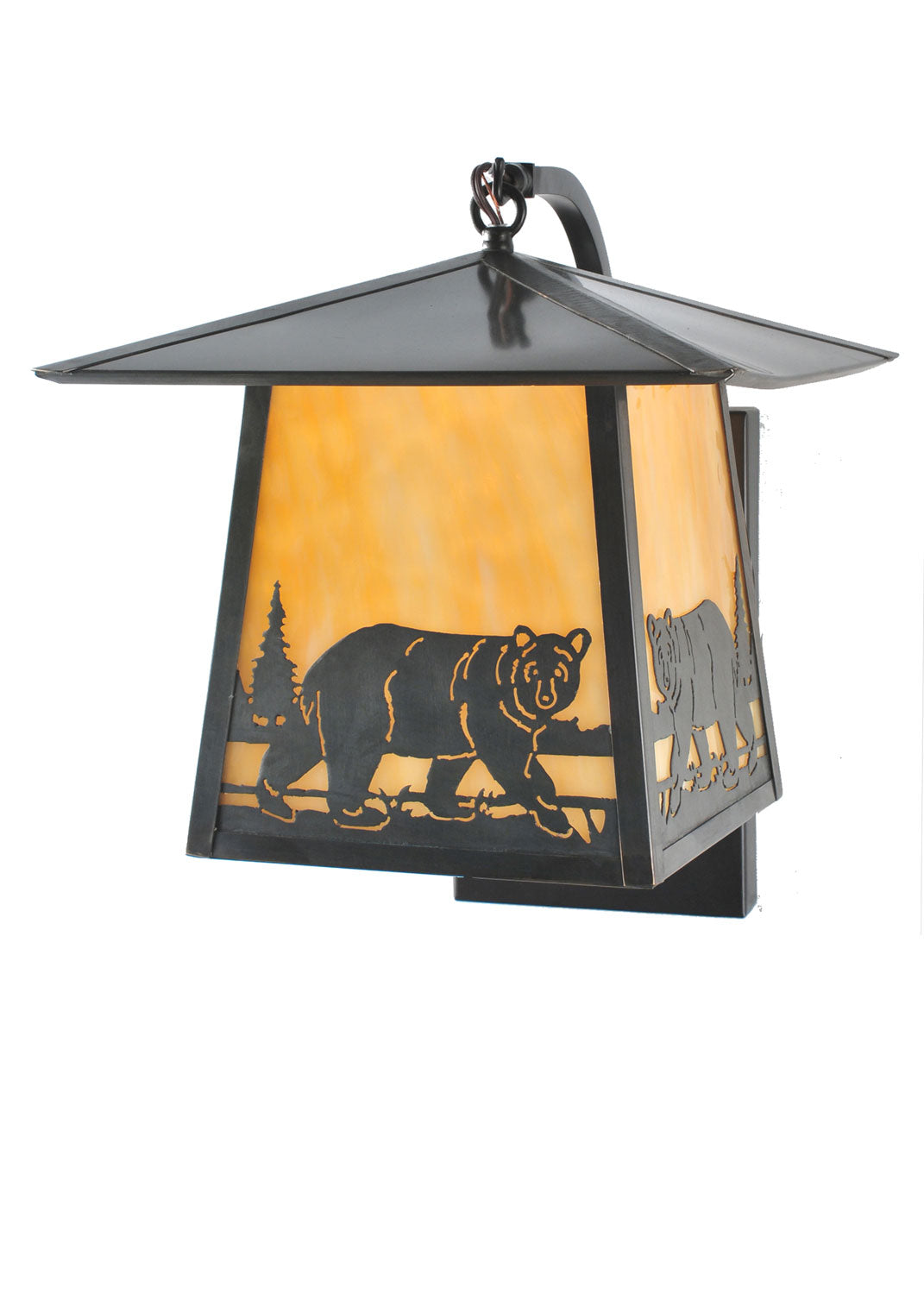 Meyda Tiffany Lighting 99458 Stillwater One Light Wall Sconce Outdoor Bronze / Dark