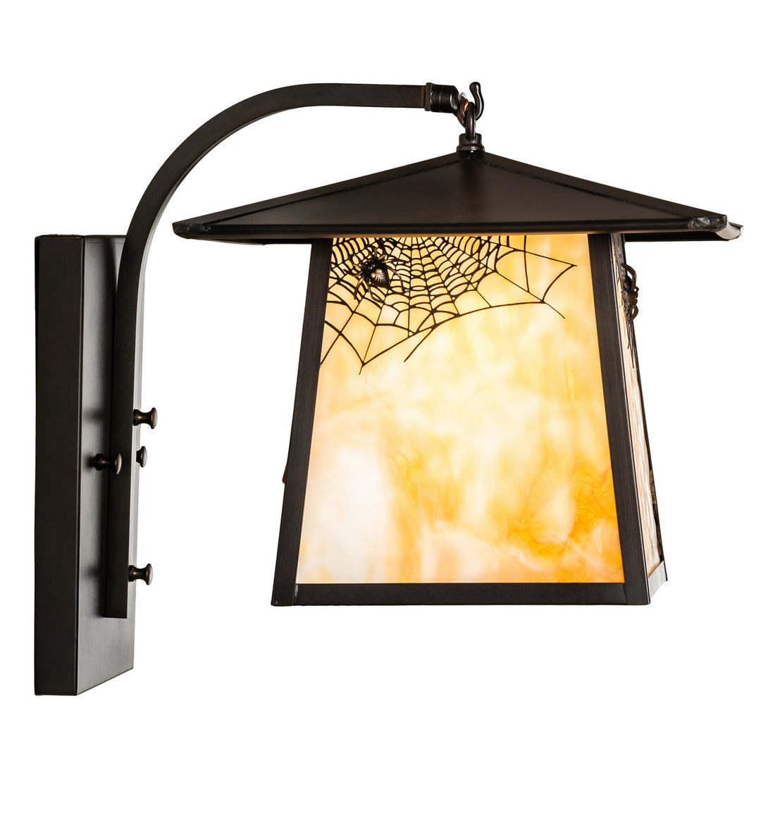 Meyda Tiffany Lighting 99459 Stillwater One Light Wall Sconce Outdoor Bronze / Dark