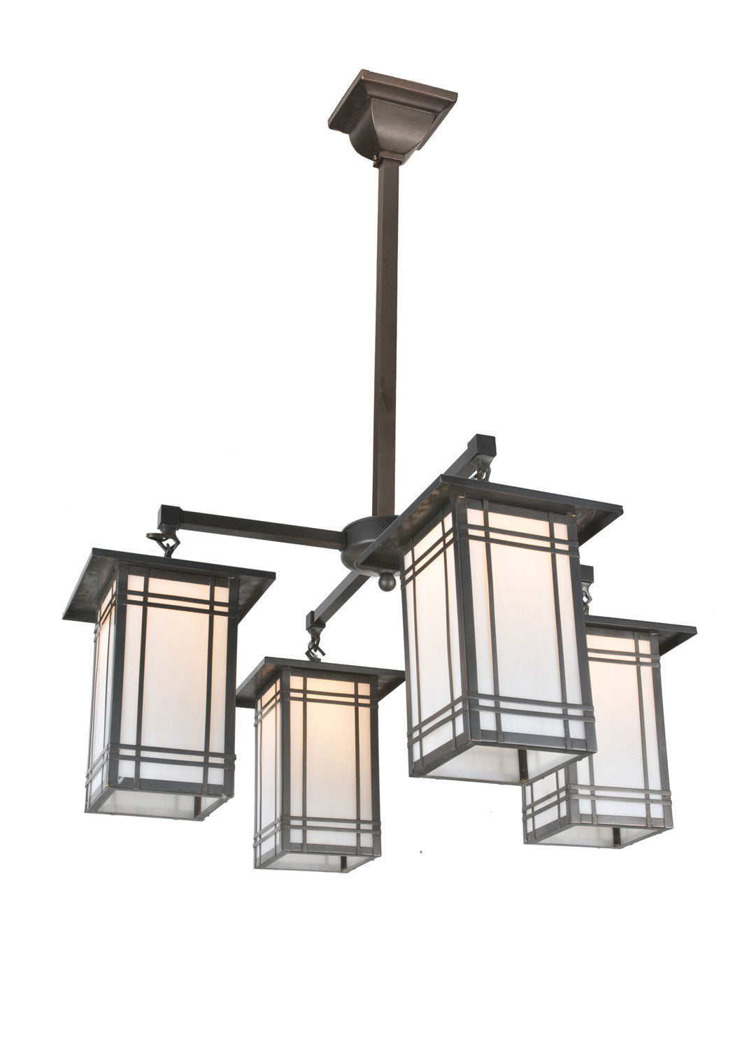 Meyda Tiffany Prairie Mission 99493 Chandelier Light - Craftsman Brown