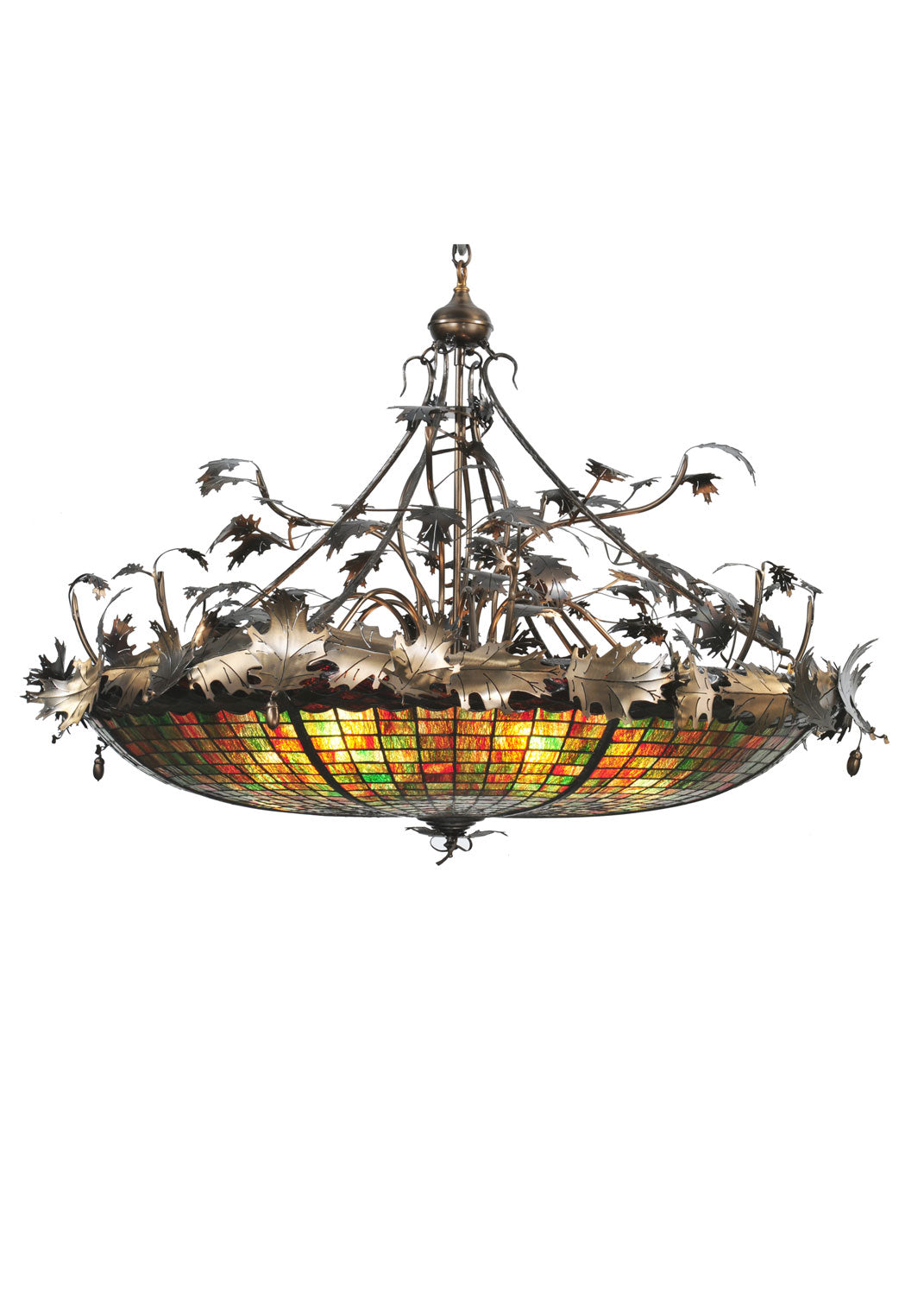 Meyda Tiffany Greenbriar Oak 99572 Pendant Light - Antique Copper