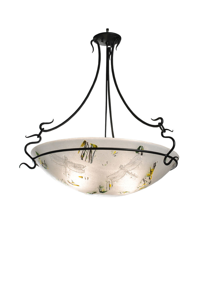 Meyda Tiffany Metro Fusion 99682 Pendant Light - Bas Relief Dragonfly/Confetti