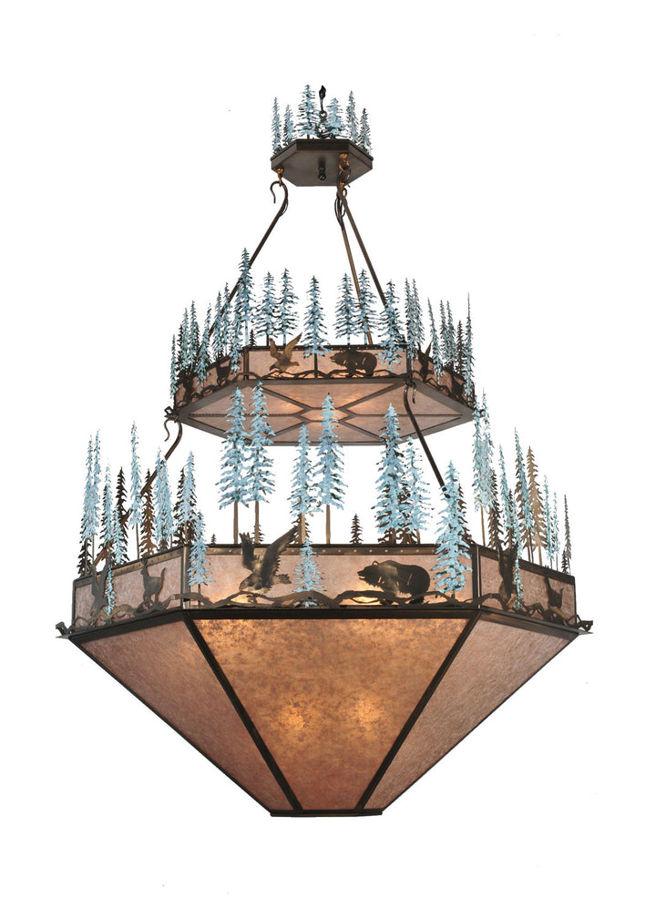 Meyda Tiffany Wildlife At Pine Lake 99685 Chandelier Light - Antique Copper