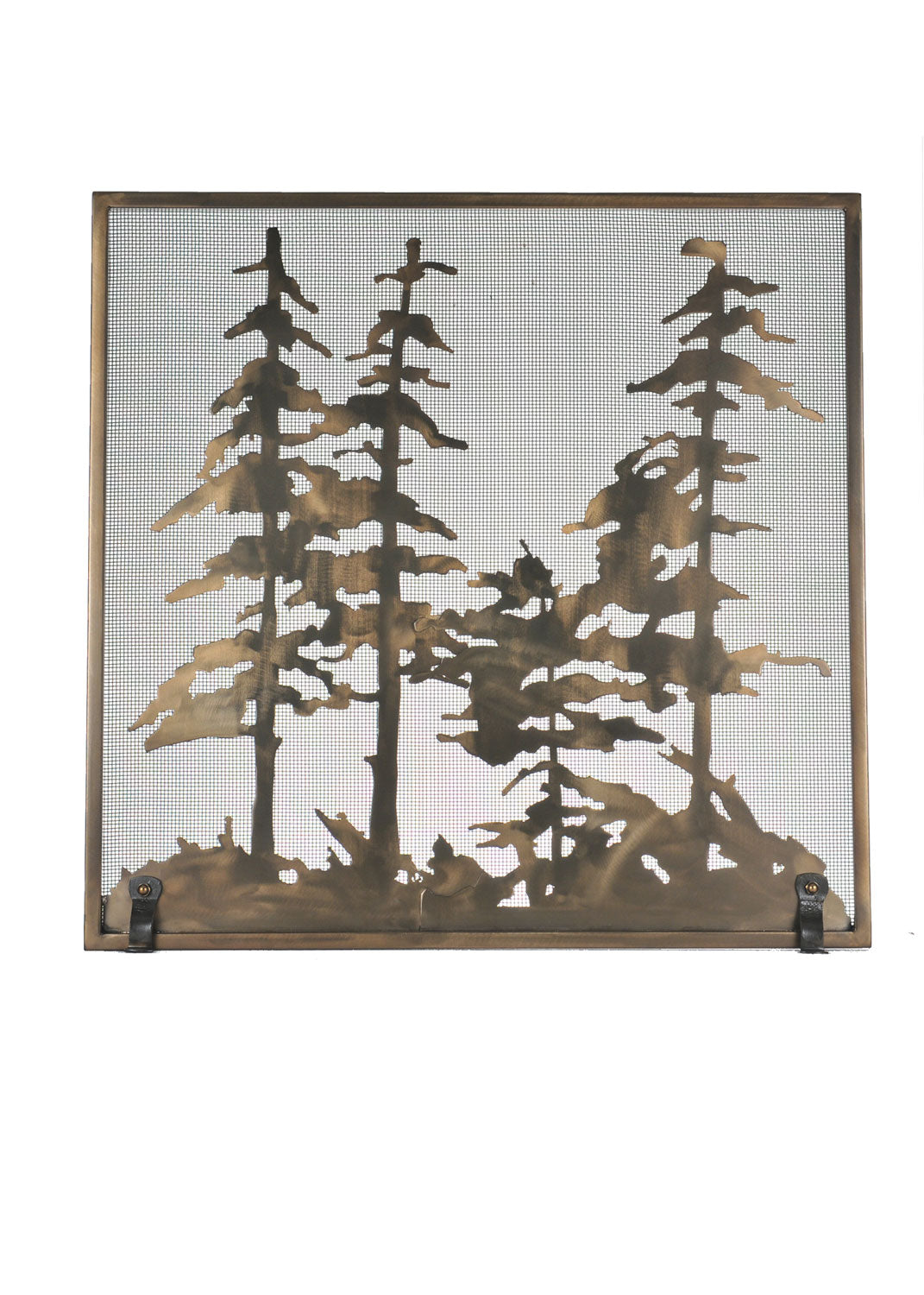 Meyda Tiffany Lighting 99766 Tall Pines Fireplace Screen Home Decor Copper/Antique/Verde