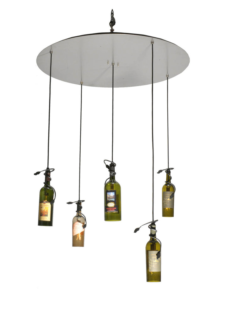 Meyda Tiffany Tuscan Vineyard 99832 Pendant Light - Nickel, Green