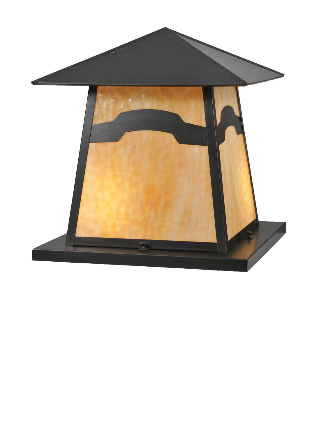 Meyda Tiffany Lighting 99942 Stillwater Two Light Pier Mount Outdoor Bronze / Dark