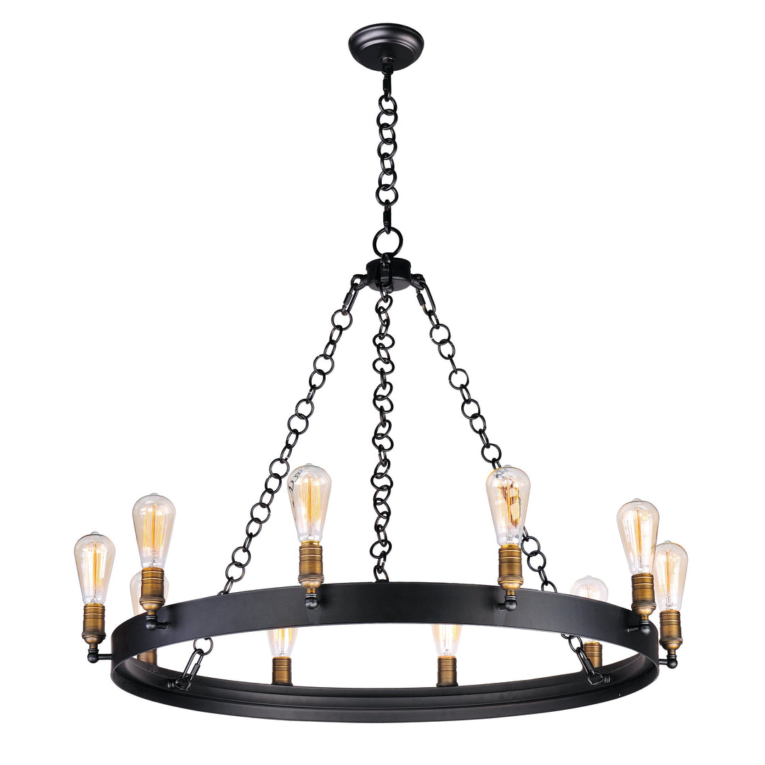 Maxim Noble 26275BKNAB/BUI Chandelier Light - Black / Natural Aged Brass