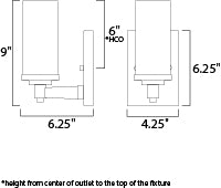 Maxim Crescendo 26321CLFTSN Wall Sconce Light - Satin Nickel