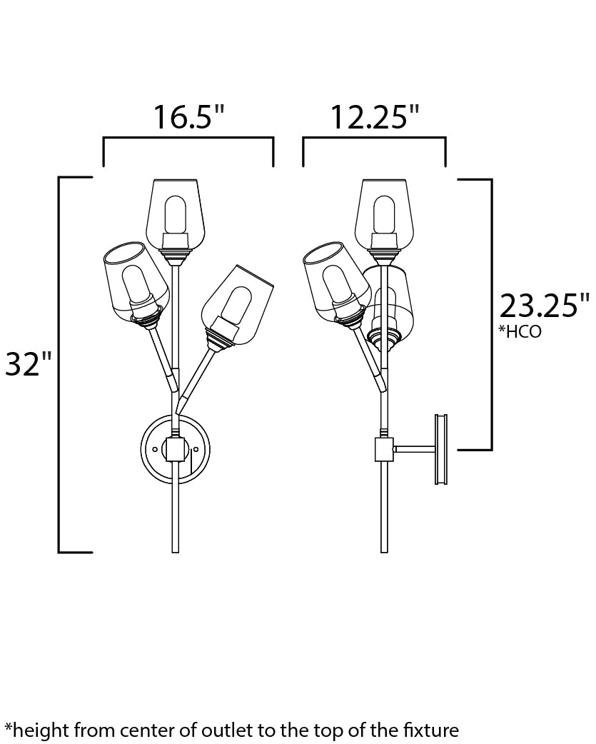 Maxim Savvy 26341CLABBK Wall Sconce Light - Antique Brass / Black