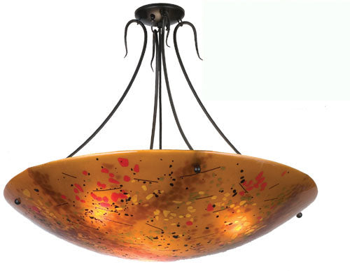 Meyda Tiffany Metro Fusion 26347 Pendant Light - Amber/Black Steamers