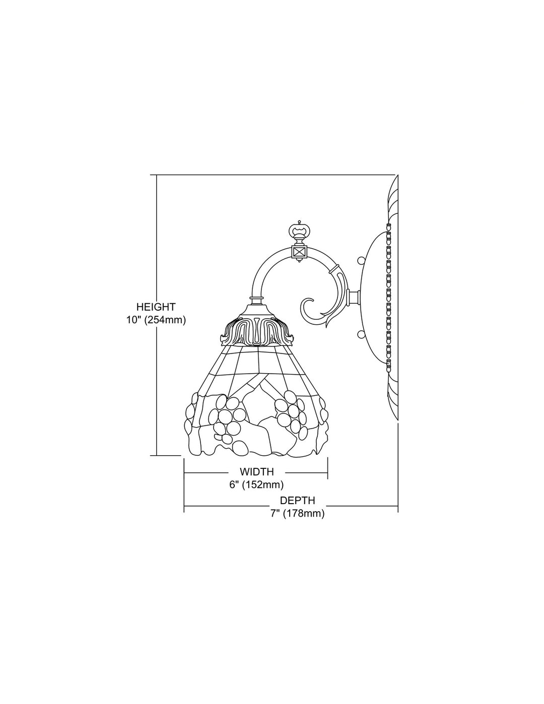 Elk Mix-N-Match 071-TB-07 Wall Sconce Light - Tiffany Bronze