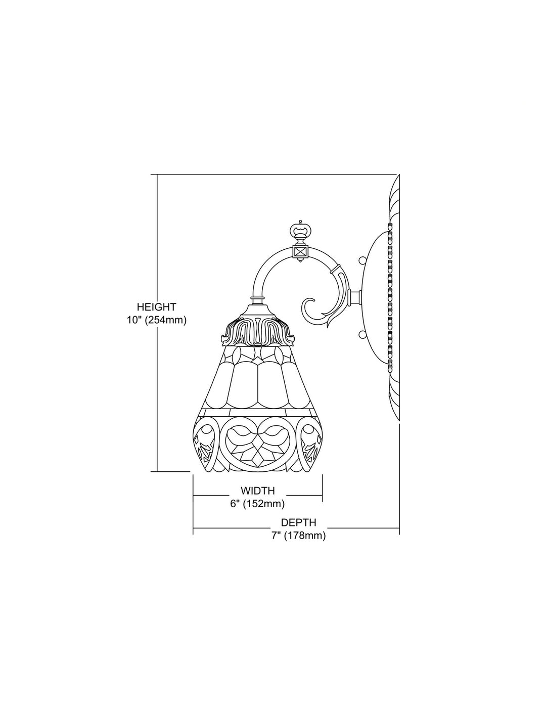 Elk Mix-N-Match 071-TB-21 Wall Sconce Light - Tiffany Bronze