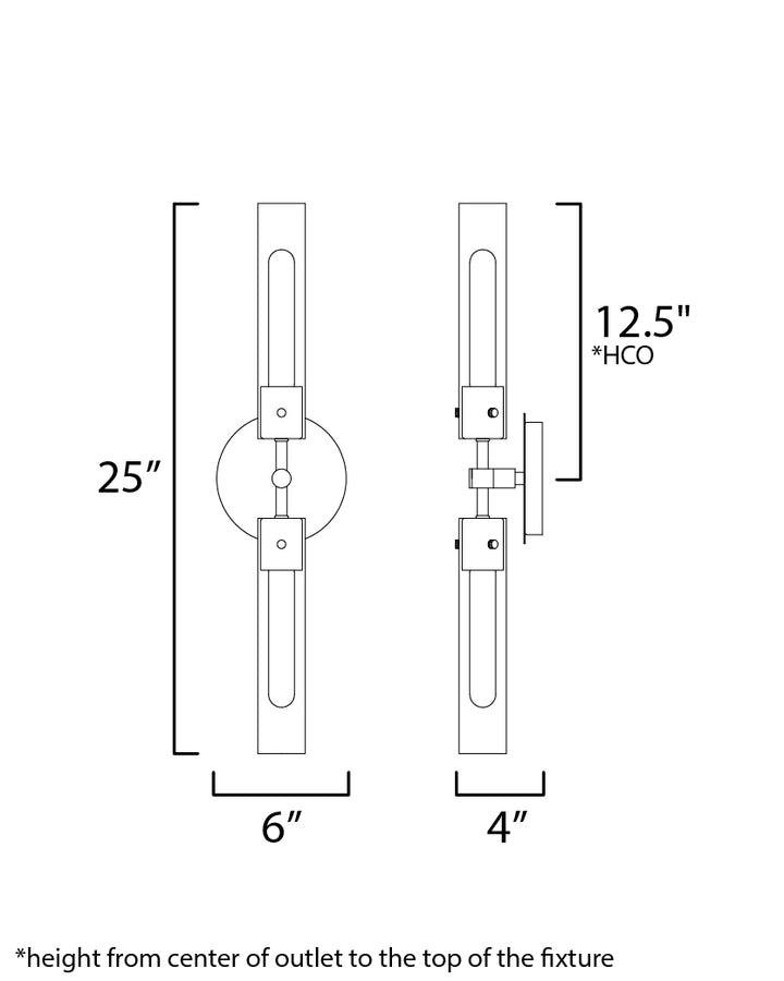 Maxim Equilibrium 26370CLBK Wall Sconce Light - Black