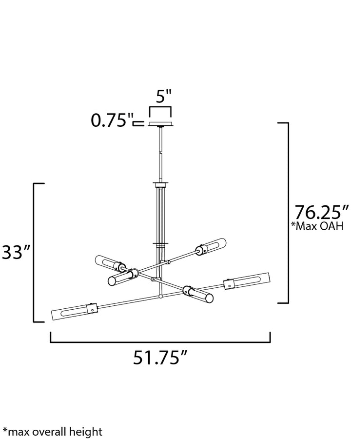 Maxim Equilibrium 26376CLBK Chandelier Light - Black