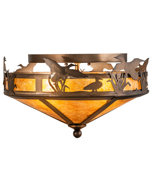 Meyda Tiffany Ducks In Flight 26389 Ceiling Light - Antique Copper