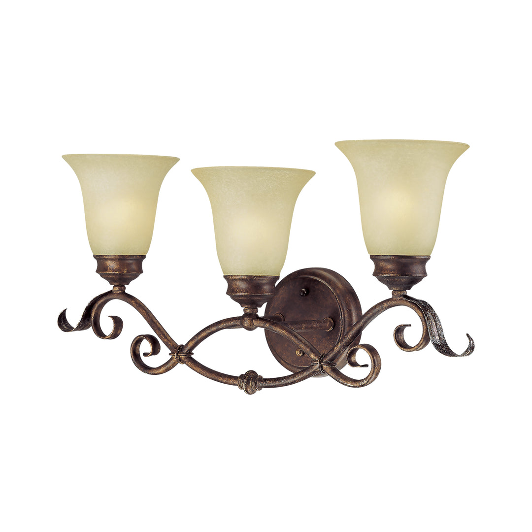 Millennium Roanoke 7053-BB/S Bath Vanity Light 22 in. wide - Burled Bronze/Silver