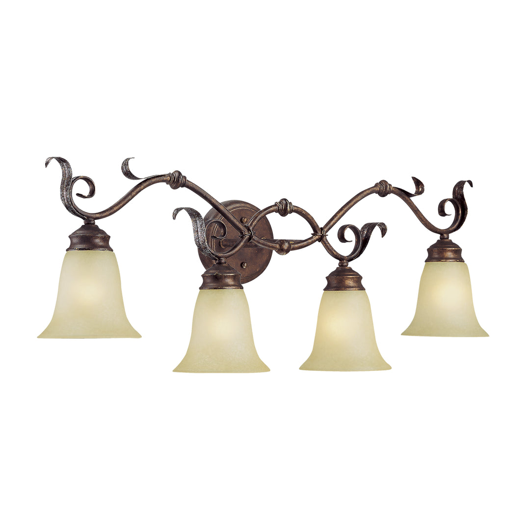 Millennium Roanoke 7054-BB/S Bath Vanity Light 30 in. wide - Burled Bronze/Silver
