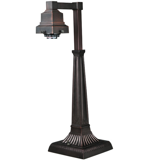 Meyda Tiffany Lighting 26413 Mission One Light Table Base Utility Light Bronze / Dark