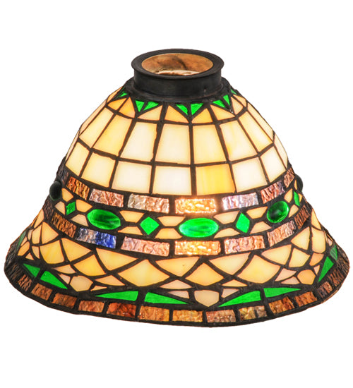 Meyda Tiffany Lighting 26424 Tiffany Roman Shade Lamp Shade Bronze / Dark