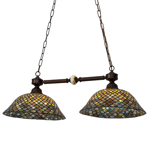 Meyda Tiffany Tiffany Fishscale 26440 Pendant Light - Mahogany Bronze