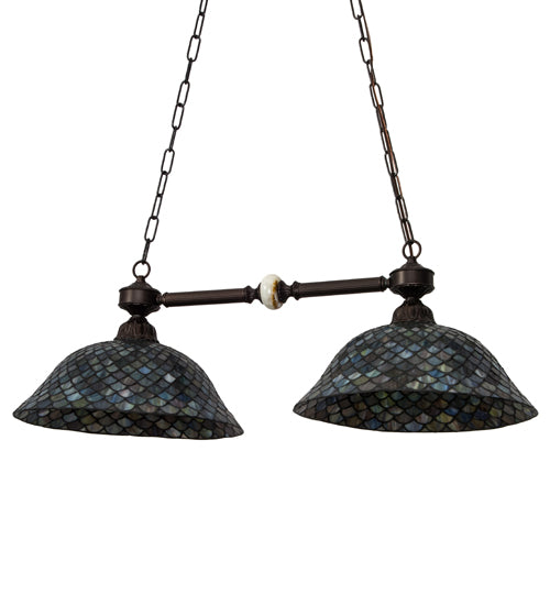 Meyda Tiffany Tiffany Fishscale 26440 Pendant Light - Mahogany Bronze