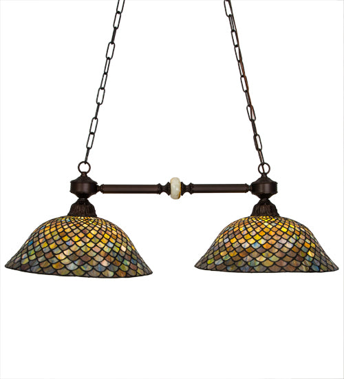 Meyda Tiffany Tiffany Fishscale 26440 Pendant Light - Mahogany Bronze