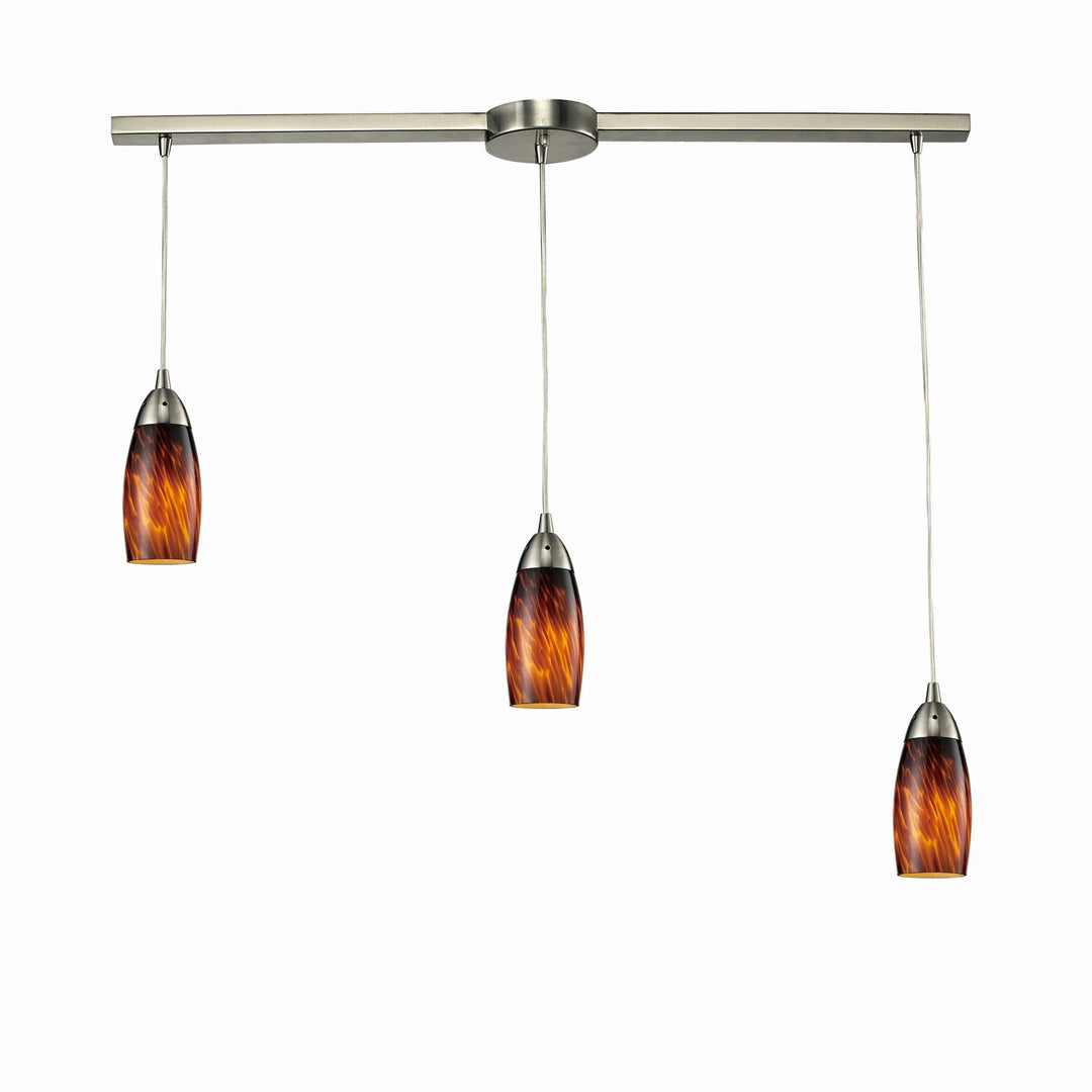 Elk Milan 110-3L-ES Pendant Light - Satin Nickel