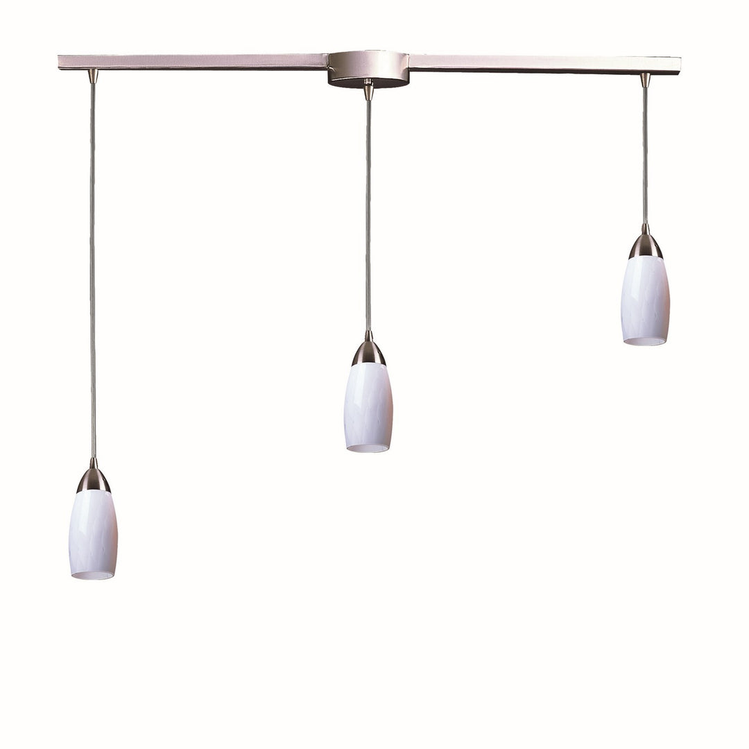 Elk Milan 110-3L-WH Pendant Light - Satin Nickel