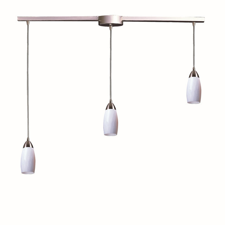 Elk Milan 110-3L-WH Pendant Light - Satin Nickel