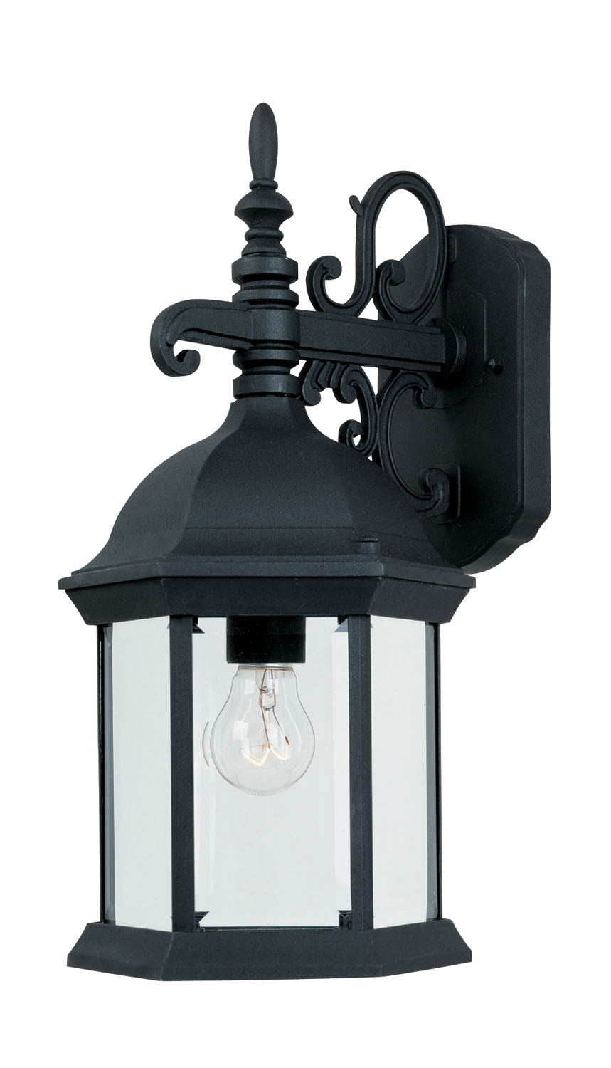 Designers Fountain 2971-BK Devonshire One Light Wall Lantern Outdoor Black