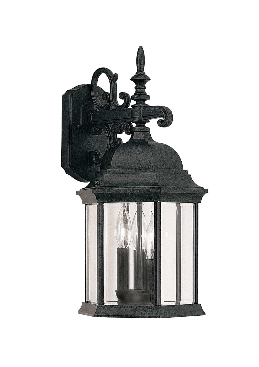 Designers Fountain 2981-BK Devonshire Three Light Wall Lantern Outdoor Black