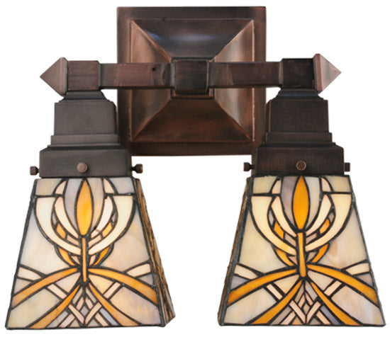 Meyda Tiffany Glasgow Bungalow 26483 Bath Vanity Light 12 in. wide - Antique