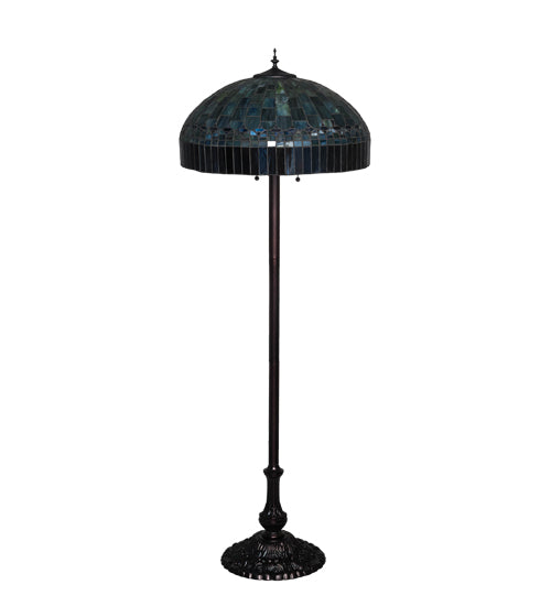 Meyda Tiffany Lighting 26491 Tiffany Candice Three Light Floor Lamp Lamp Bronze / Dark