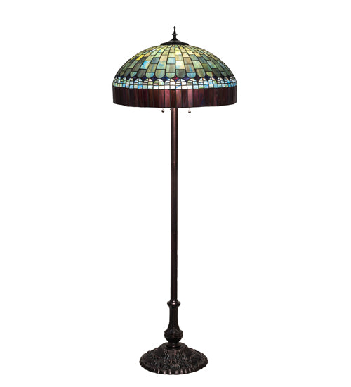 Meyda Tiffany Lighting 26491 Tiffany Candice Three Light Floor Lamp Lamp Bronze / Dark