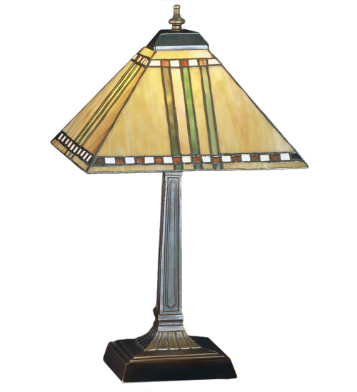 Meyda Tiffany Lighting 26509 Prairie Corn One Light Table Lamp Lamp Bronze / Dark