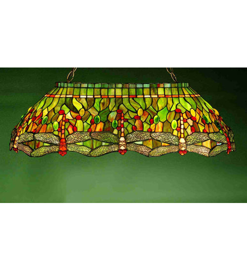 Meyda Tiffany Tiffany Hanginghead Dragonfly 26547 Pendant Light - Oranger Red Green