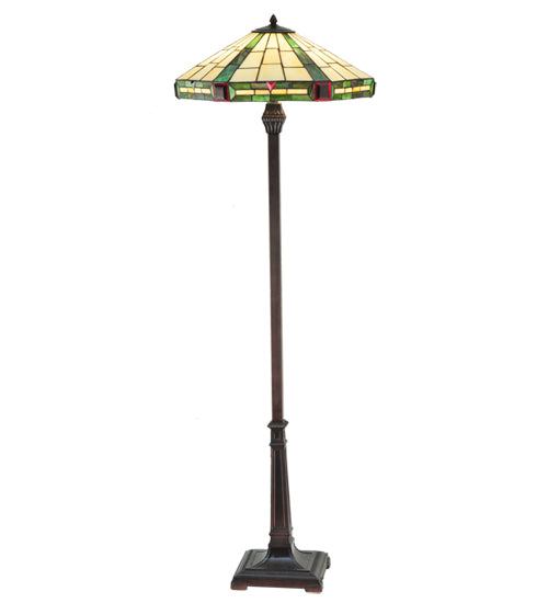 Meyda Tiffany Lighting 26555 Wilkenson Two Light Floor Lamp Lamp Bronze / Dark