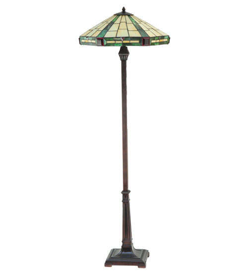 Meyda Tiffany Lighting 26555 Wilkenson Two Light Floor Lamp Lamp Bronze / Dark