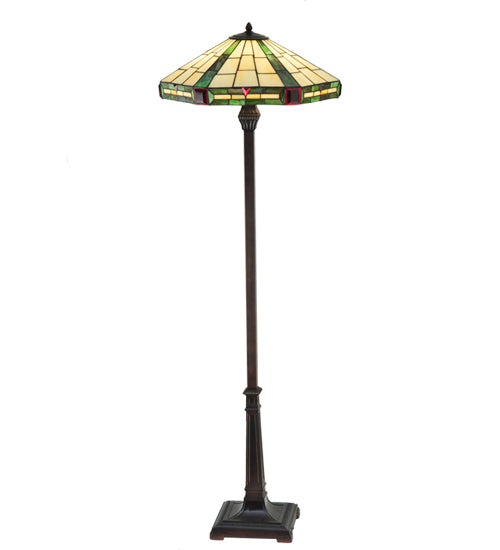 Meyda Tiffany Lighting 26555 Wilkenson Two Light Floor Lamp Lamp Bronze / Dark