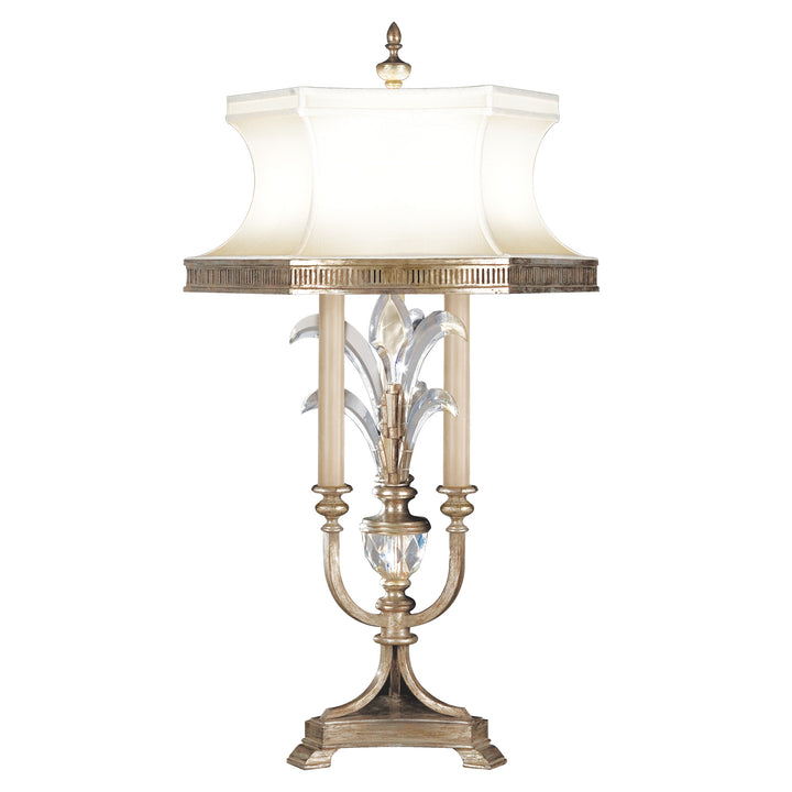 Fine Art Lighting 738210ST Beveled Arcs Three Light Table Lamp Lamp Pewter, Nickel, Silver
